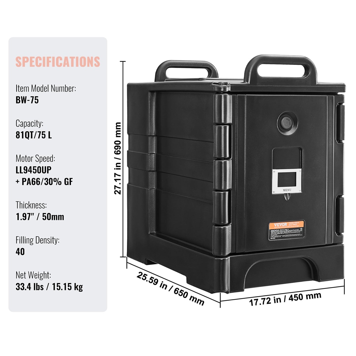 Insulated Food Pan Carrier Stapelbar Catering Dishbox 81QT Skavfat