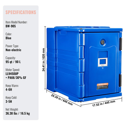 Insulated Food Pan Carrier Stackable Catering Dishbox 90L Chafing dish