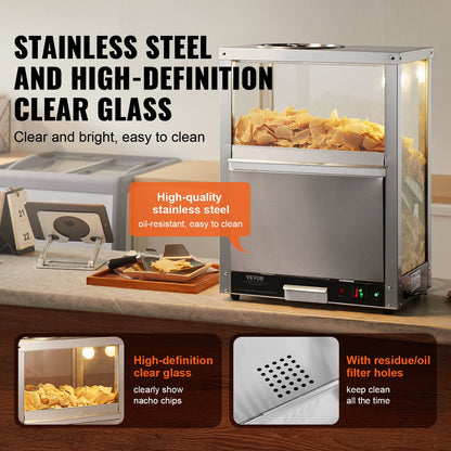 Nacho Chip Warmer 84.5QT/80L för Nacho Chips Popcorn Jordnötschips
