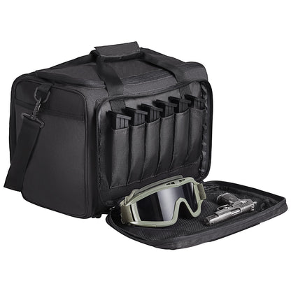Range Bag för 3 Pistols Tactical Gun Range Bag Single Shoulder Strip Svart