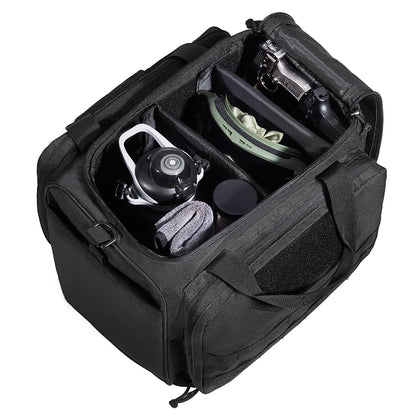 Range Bag för 3 Pistols Tactical Gun Range Bag Single Shoulder Strip Svart
