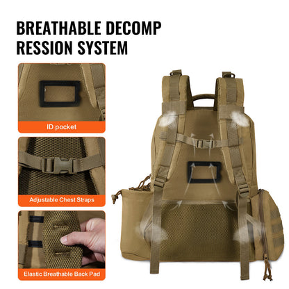 Tactical Range Ryggsäck för 6 Pistols Gun Backpack Brown