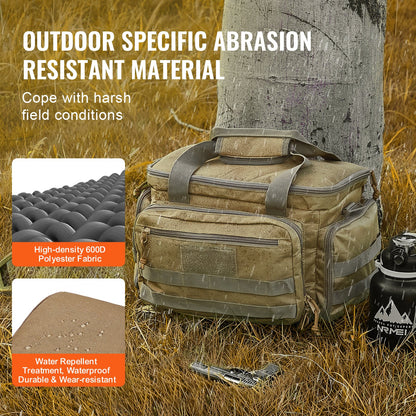 Range Bag för 4 Pistols Tactical Gun Range Bag Enkel axelremsa Brun