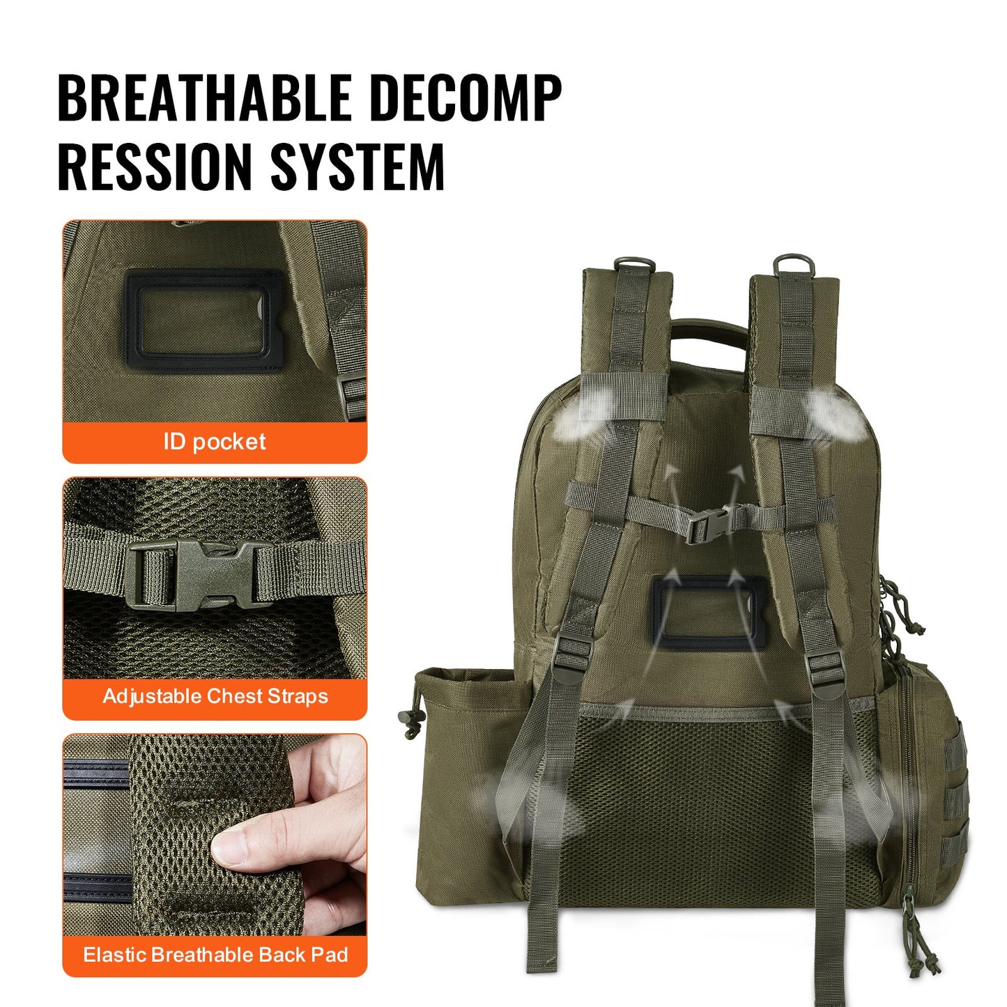 Tactical Range Ryggsäck för 6 Pistols Gun Backpack Green