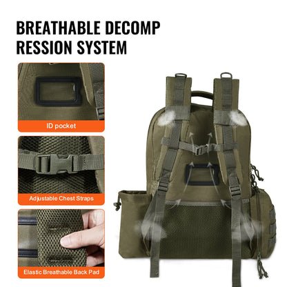 Tactical Range Ryggsäck för 6 Pistols Gun Backpack Green