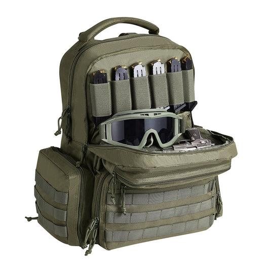 Tactical Range Ryggsäck för 6 Pistols Gun Backpack Green