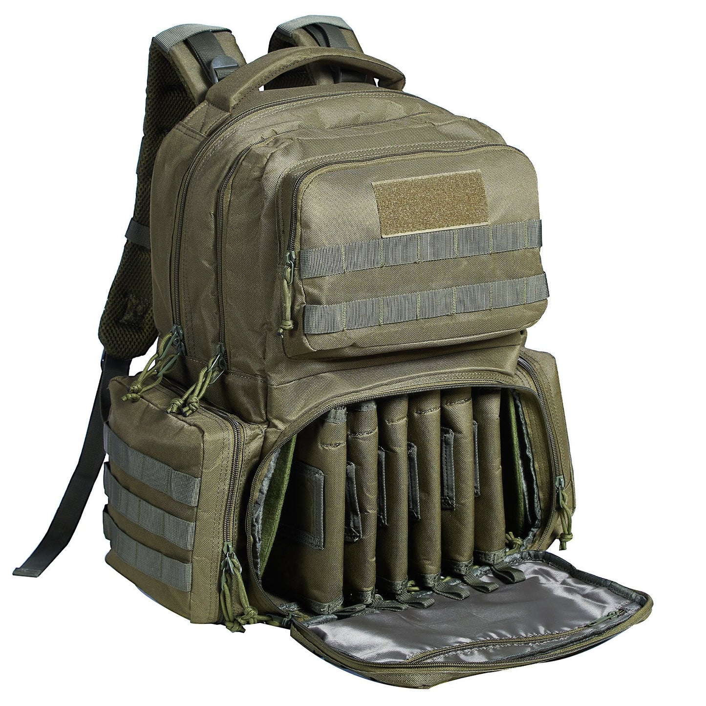 Tactical Range Ryggsäck för 6 Pistols Gun Backpack Green