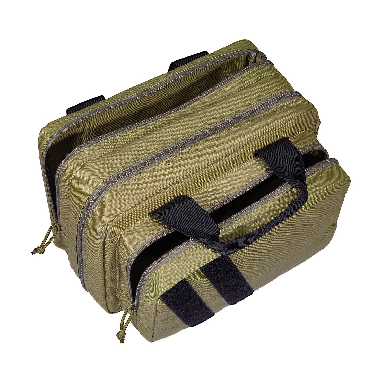 Range Bag for 2 Pistols Tactical Gun Bag 2 Built-in Pistol Bags Brown