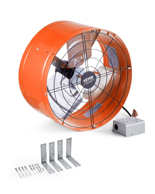 15" Gable Mount Fan 1650 CFM Attic Exhaust Fan with Adjustable Thermostat