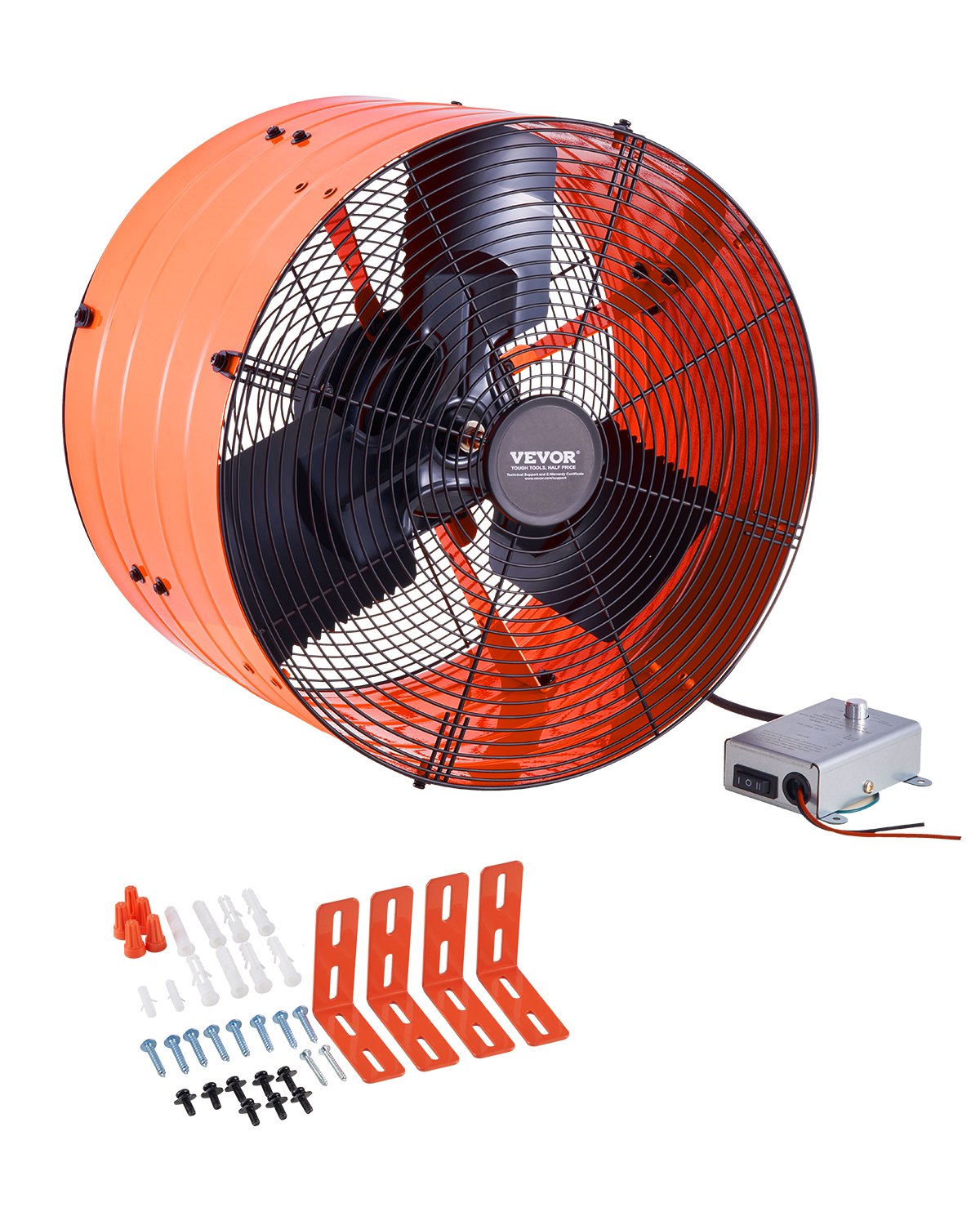 16" Gable Mount Fan 2940 CFM Attic Vent Fan with adjustable thermostat