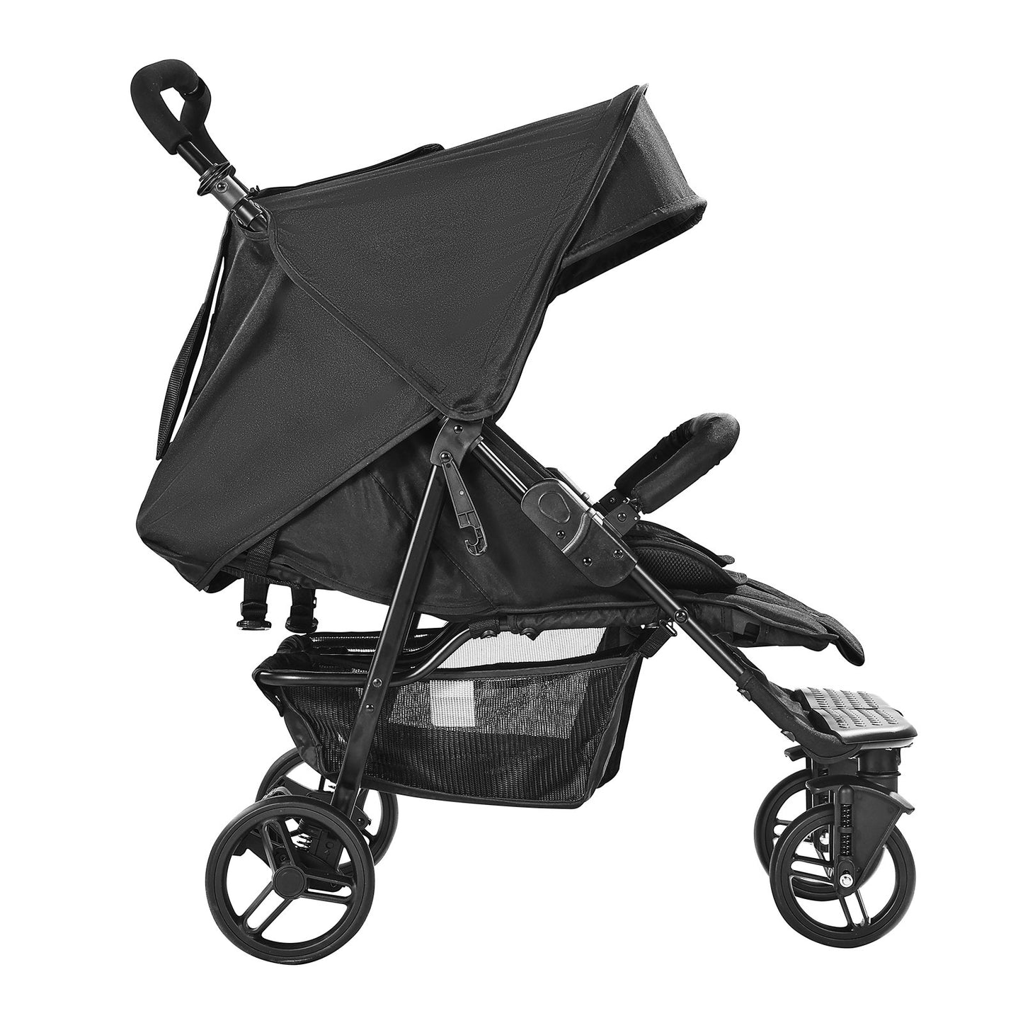 Double Stroller Side x Side Foldable Lightweight Twin Stroller Black