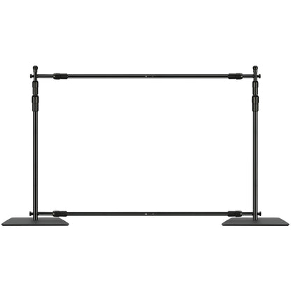 10ft x 10ft rör- och draperingsats, kraftigt bakgrundsställ med bas i kolstål, justerbart stöd för bakgrund med 6 klämmor och en bärväska för bröllop, fest, evenemang, fotografering och utställning