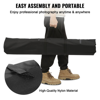 12 x 10 ft Heavy Duty Backdrop Stand, Height Adjustable Photography Backdrop Stand, Background Support System with 6 Clamps and a Carrying Bag, for Party, Wedding, Display, Photo