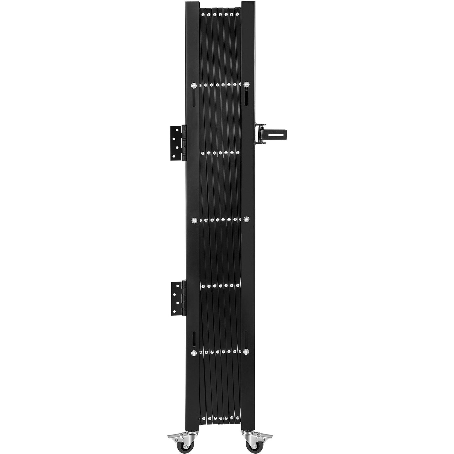 Enkel vikbar säkerhetsport, 6-1/2' H x 7-1/2' W vikdörrsport, dragspelssäkerhetsport i stål, flexibel expanderande säkerhetsgrind, 360° rullbarrikadport, saxport/dörr med hänglås