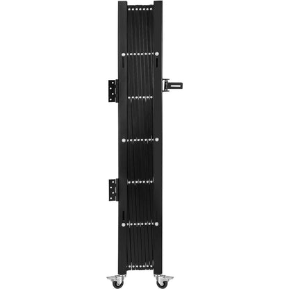 Enkel vikbar säkerhetsport, 6-1/2' H x 7-1/2' W vikdörrsport, dragspelssäkerhetsport i stål, flexibel expanderande säkerhetsgrind, 360° rullbarrikadport, saxport/dörr med hänglås