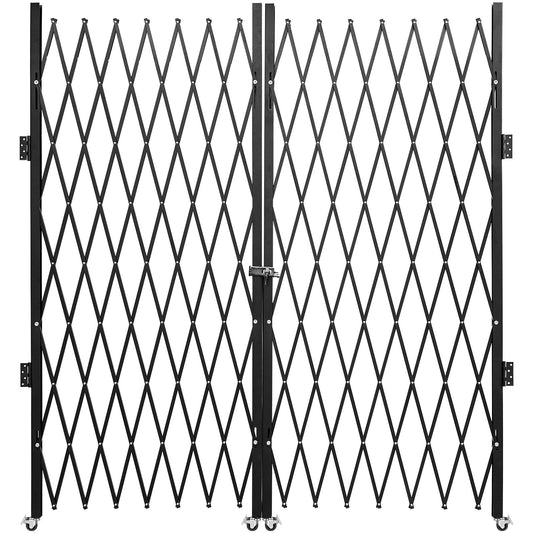 Double Folding Security Gate Folding Door Gate 5' H x 10' W Scissor Gate