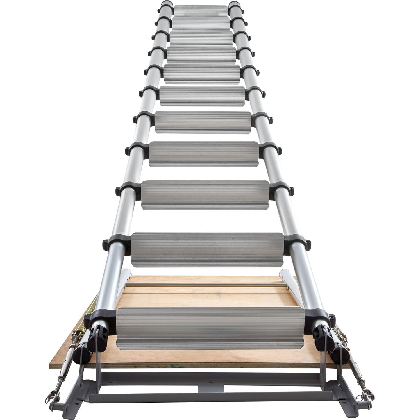 Attic Ladder Telescoping, 350 Pound Capacity, 39.37" x 23.6", Aluminum Multi-Function Extension, Lightweight and Portable, Fits 9.8'-10.5' Ceiling Heights, Convenient Access to Your Attic Space