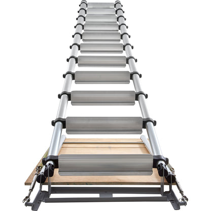 Attic Ladder Telescoping, 350 Pound Capacity, 39.37" x 23.6", Aluminum Multi-Function Extension, Lightweight and Portable, Fits 9.8'-10.5' Ceiling Heights, Convenient Access to Your Attic Space