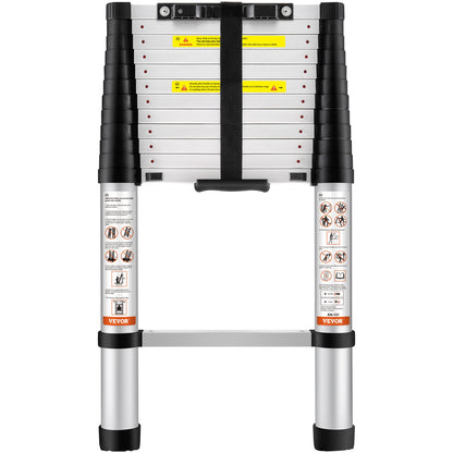Telescopic Ladder Aluminum Extension Step 12.5 Feet Portable Multi-Purpose
