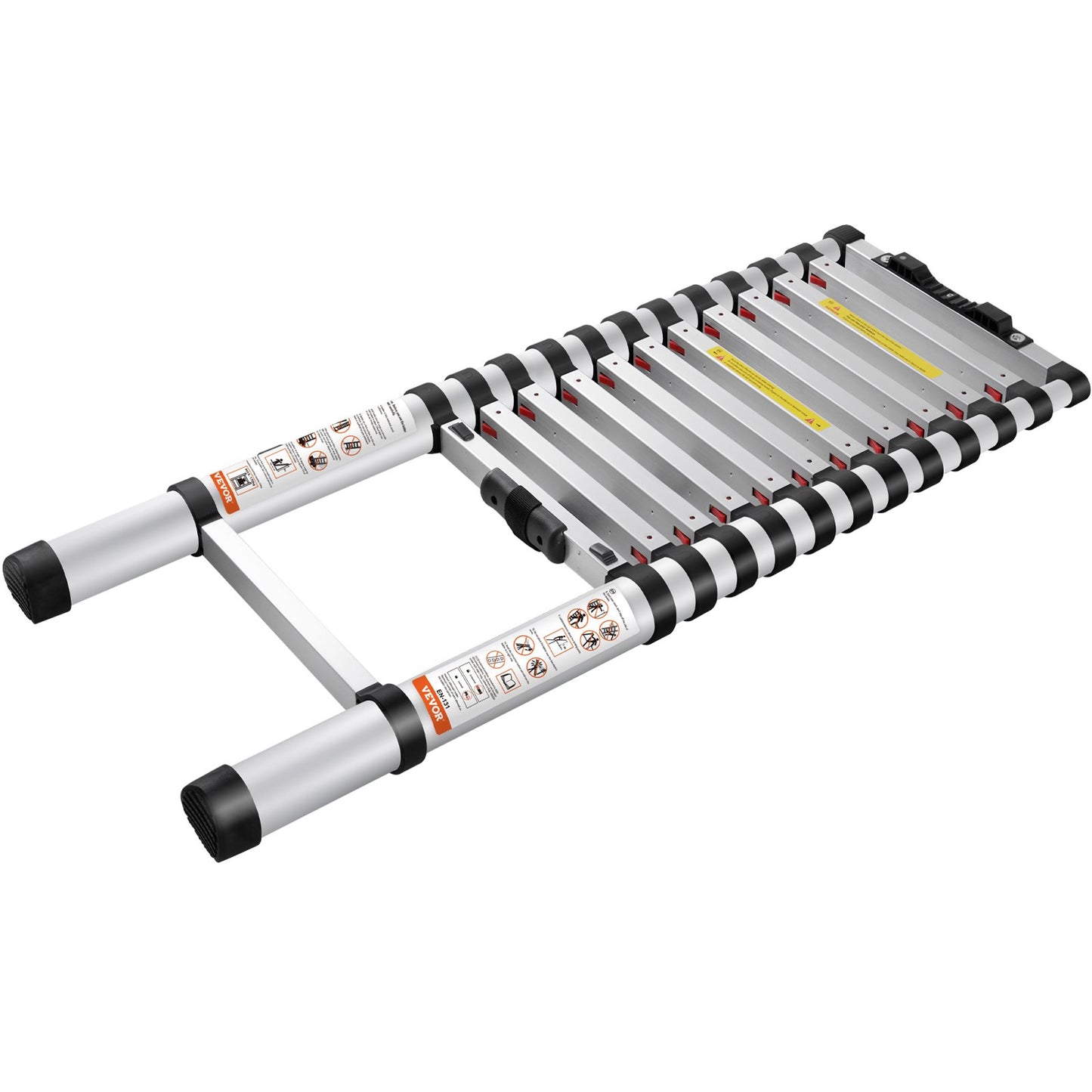 Telescopic Ladder Aluminum Extension Step 12.5 Feet Portable Multi-Purpose