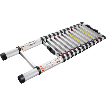 Telescopic Ladder Aluminum Extension Step 12.5 Feet Portable Multi-Purpose
