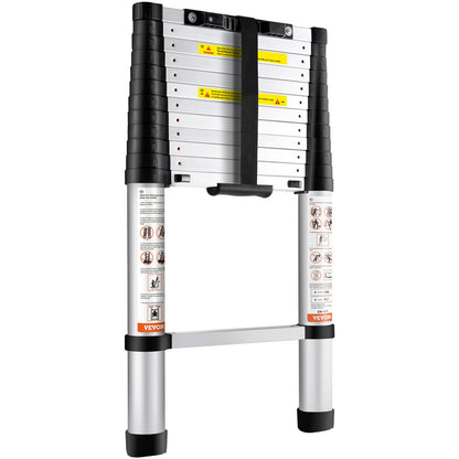 Telescopic Ladder Aluminum Extension Step 12.5 Feet Portable Multi-Purpose