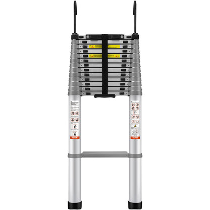 Telescopic Ladder Aluminum Extension Step 18.5 Feet Portable Multi-Purpose