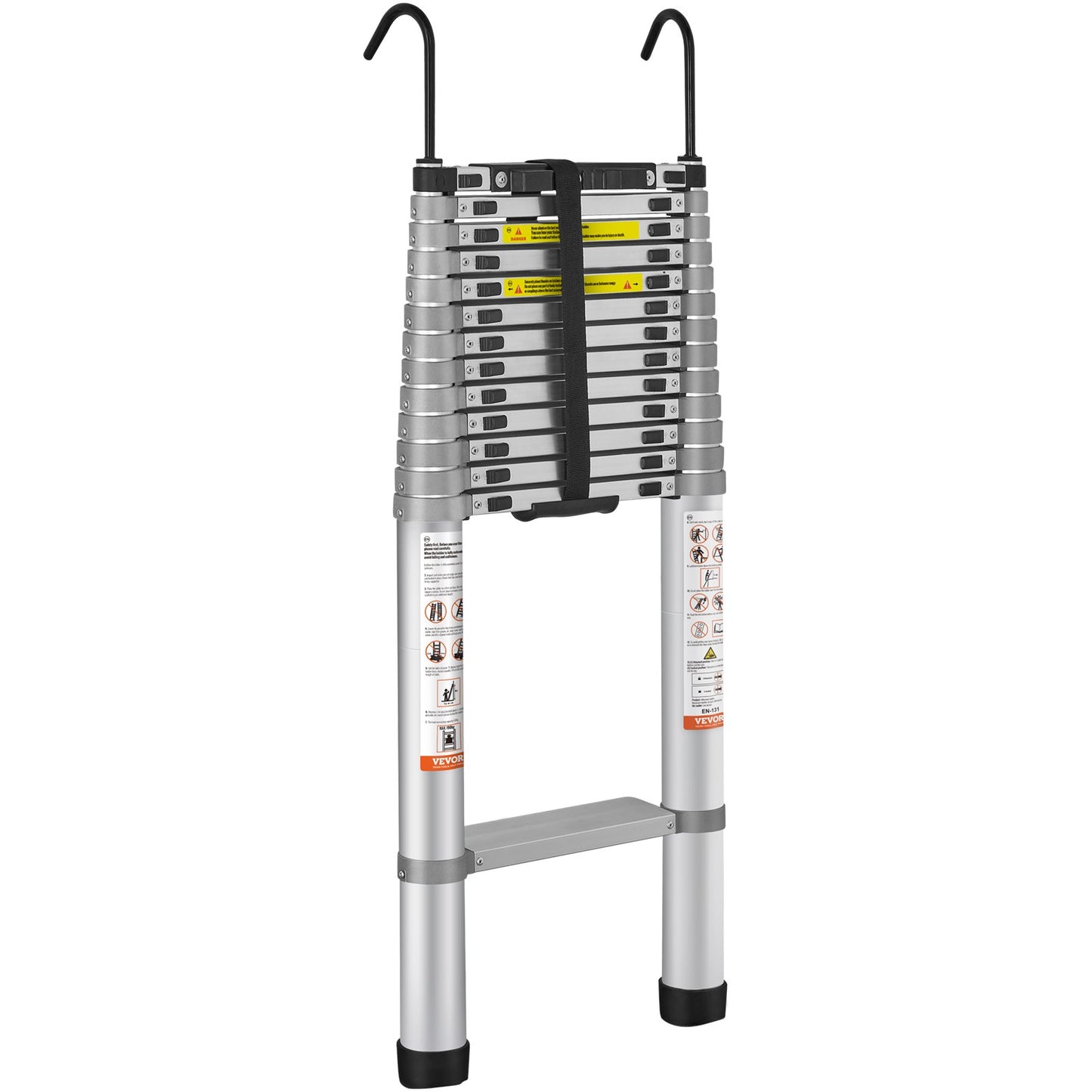 Telescopic Ladder Aluminum Extension Step 18.5 Feet Portable Multi-Purpose