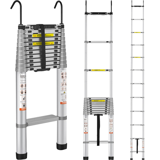 Teleskopstege Aluminium Förlängning Steg 15 fot Multi-purpose Portable