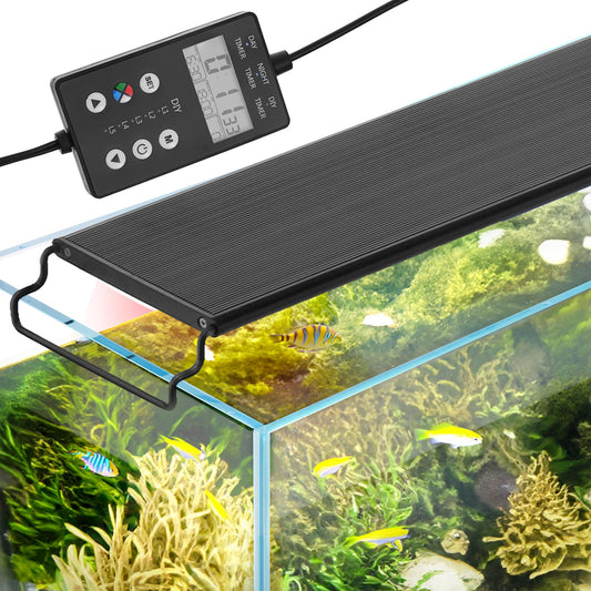 Full Spectrum Aquarium Light & LCD Monitor för 24"-30" sötvattentank 22W
