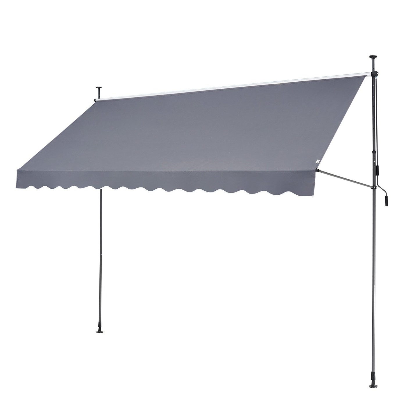 138x47" uteplatsmarkis Infällbar markis solskyddsskydd med vev