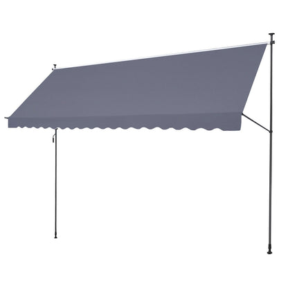 178x47" Terrassenmarkise Einziehbare Markisen-Sonnenschutzabdeckung mit Kurbel