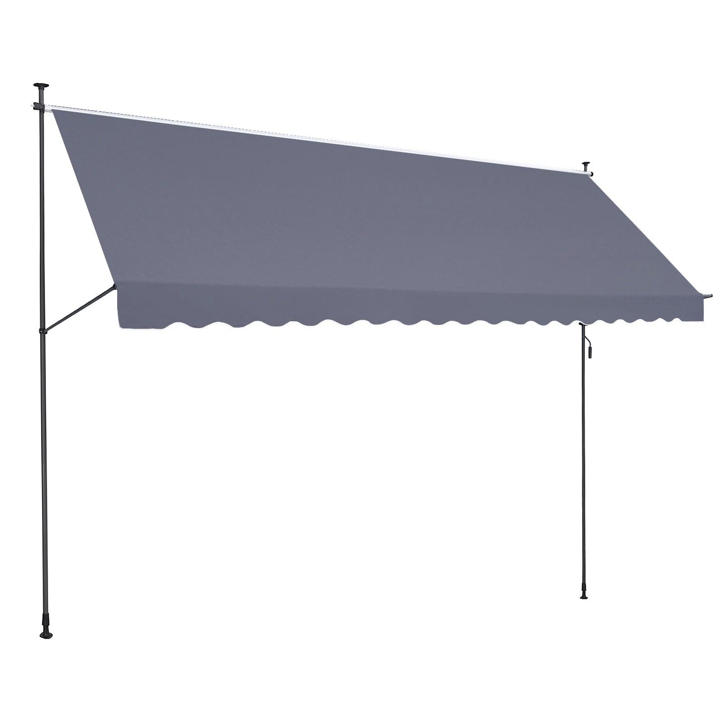 178x47" Terrassenmarkise Einziehbare Markisen-Sonnenschutzabdeckung mit Kurbel