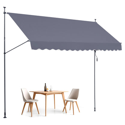 157x47" uteplatsmarkis Infällbar markis solskyddsskydd med vev