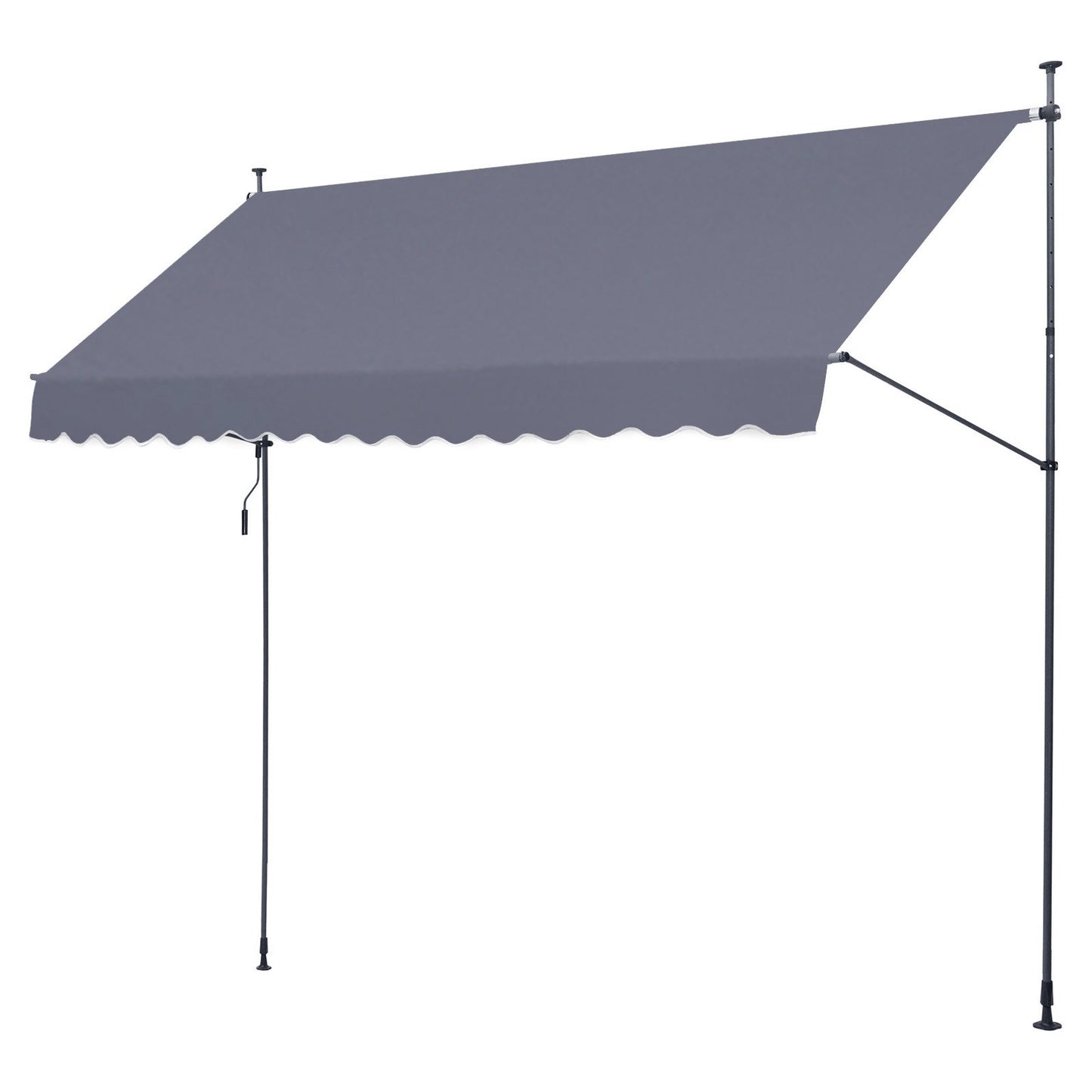 157x47" uteplatsmarkis Infällbar markis solskyddsskydd med vev