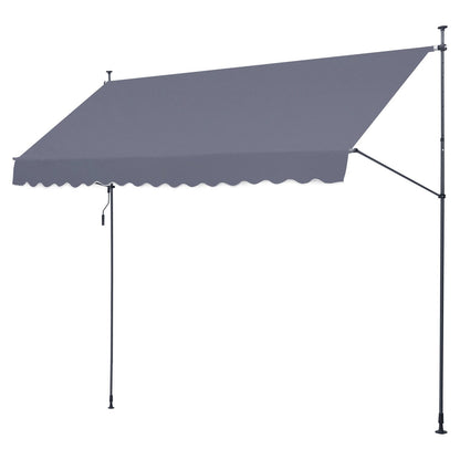 157x47" uteplatsmarkis Infällbar markis solskyddsskydd med vev