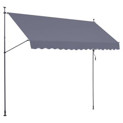 157x47" uteplatsmarkis Infällbar markis solskyddsskydd med vev