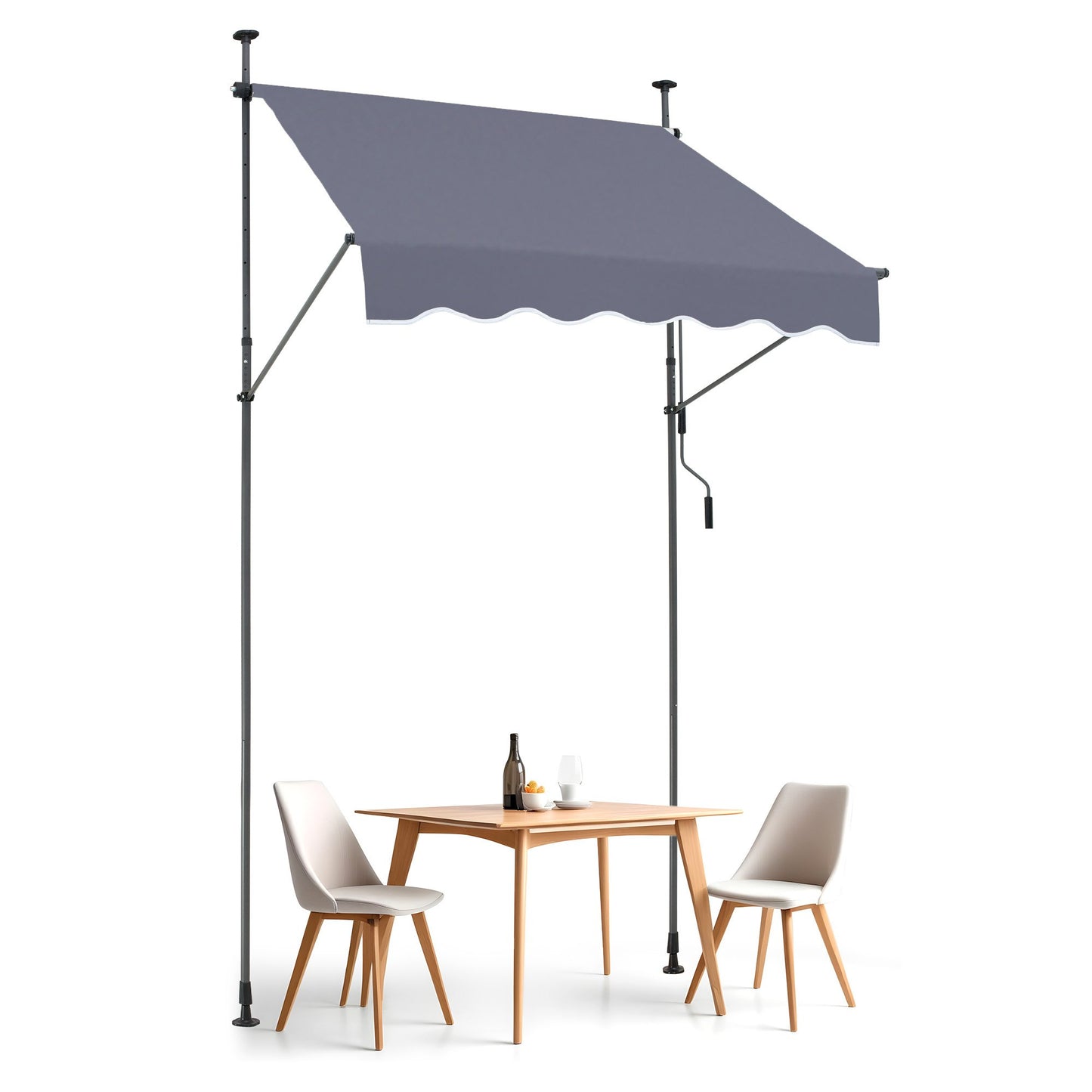 59x47" patio awning Retractable awning sunshade cover with crank
