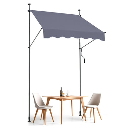59x47" patio awning Retractable awning sunshade cover with crank