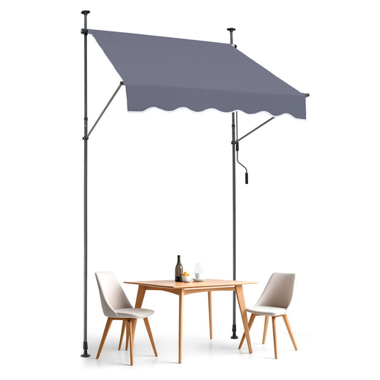 59x47" patio awning Retractable awning sunshade cover with crank