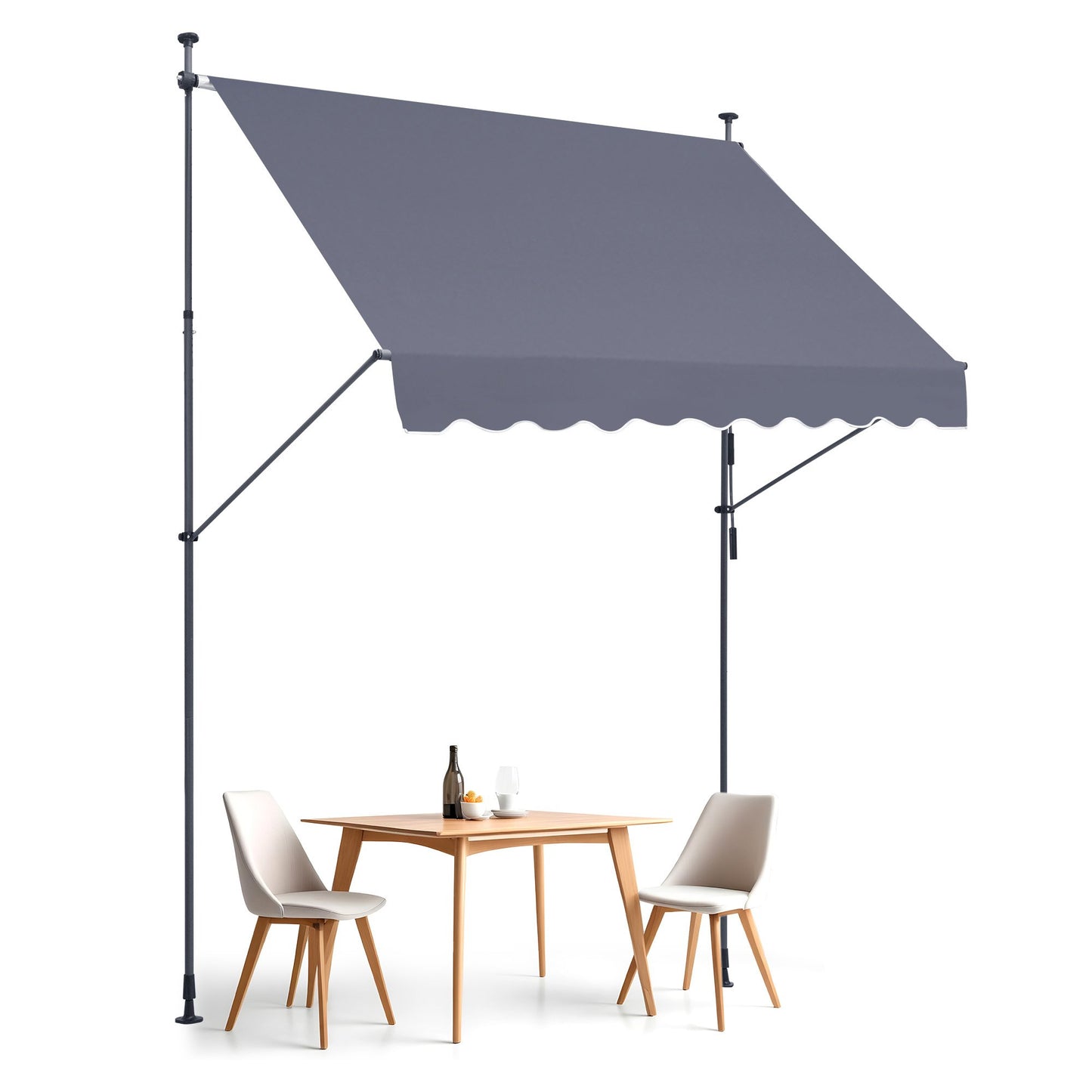 98x47" patio awning Retractable awning sun protection cover with crank