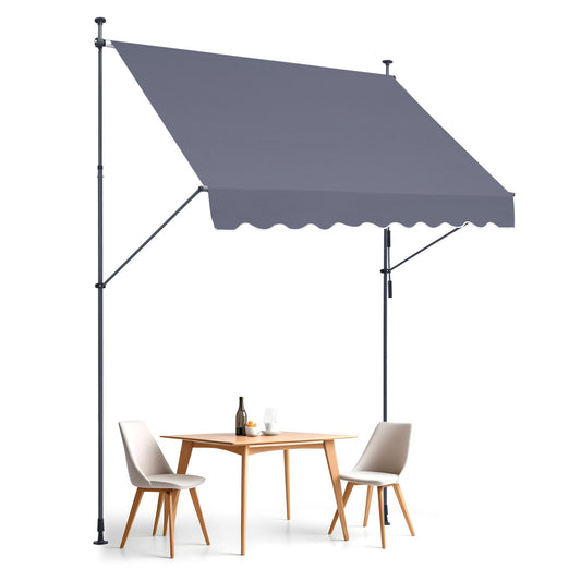 98x47" patio awning Retractable awning sun protection cover with crank