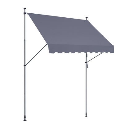 98x47" patio awning Retractable awning sun protection cover with crank