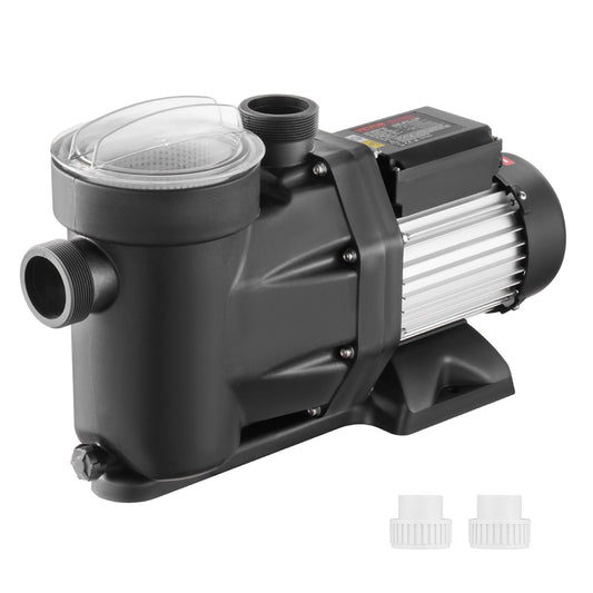 Simbassängpump, 1,5 hk 1100 W poolpump över marken, maxflöde 27800 L/H Dubbla hastighetspump, 220V-240V, 1450/2860RPM pump för ovanjordiska pooler, spa, varma källor, bevattningssystem