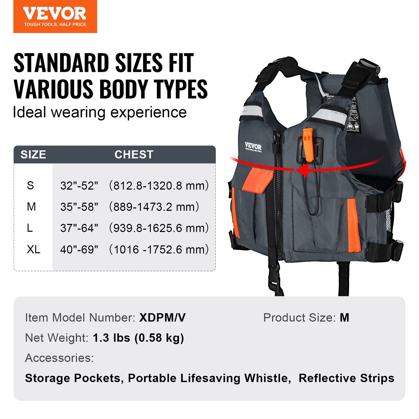 Watersports flytväst PFD 85N Flytväst för män och kvinnor M