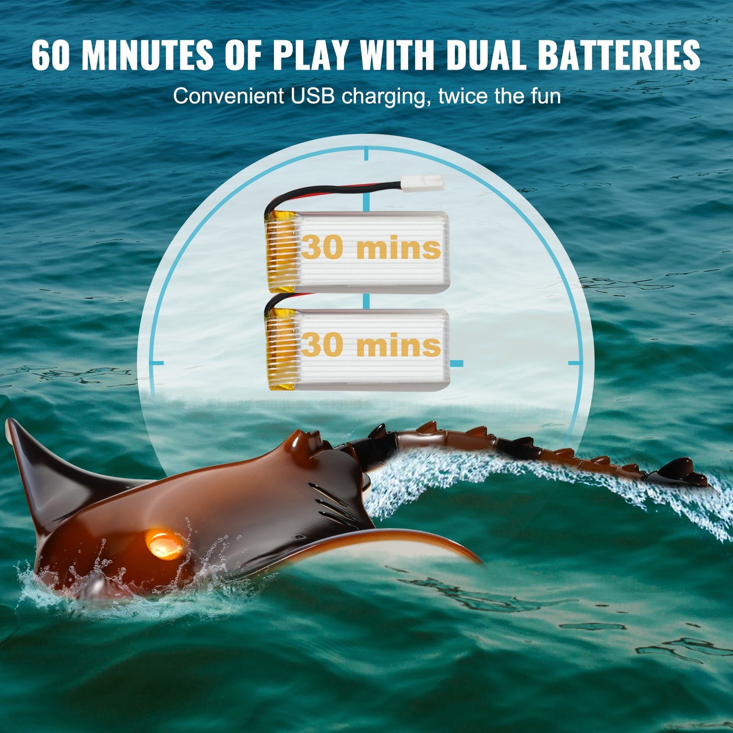 Fernbedienung Manta Ray Spielzeug 2,4 GHz High Speed RC Boot Kinder Erwachsene Geschenk