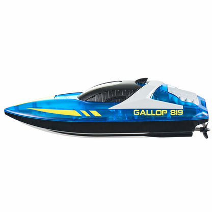 RC Boat 2.4 GHz Remote Control Racing Boat 12 km/h Kids Adults Gift Blue