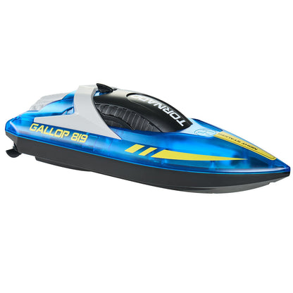 RC Boat 2.4 GHz Remote Control Racing Boat 12 km/h Kids Adults Gift Blue