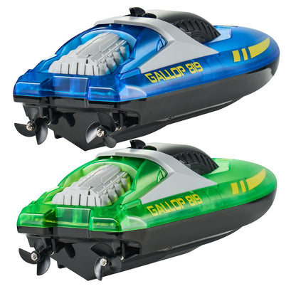 2 PCS RC Boat 2.4 GHz Remote Control Racing Boat 12 km/h Kids Adults Gift