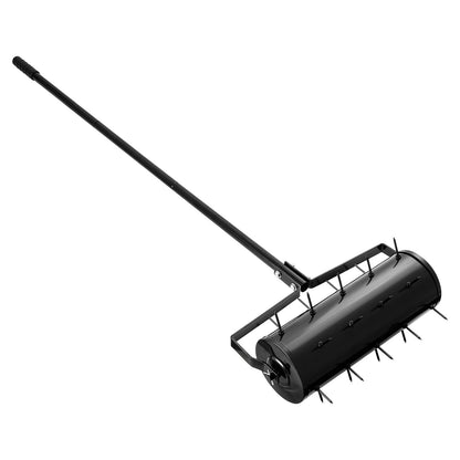 Rolling Lawn Aerator 18" Heavy Duty manuell rullande Aerator Lawn Black